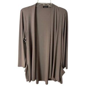 Lace tan 2-piece lounge set long-sleeve top and ankle pants size M
